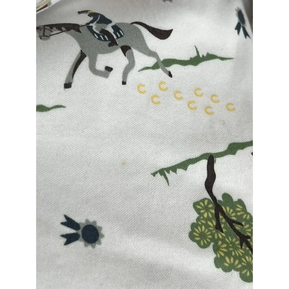 Bella Bliss Girls size 10 cotton long sleeve horse equestrian print dress Ruffle